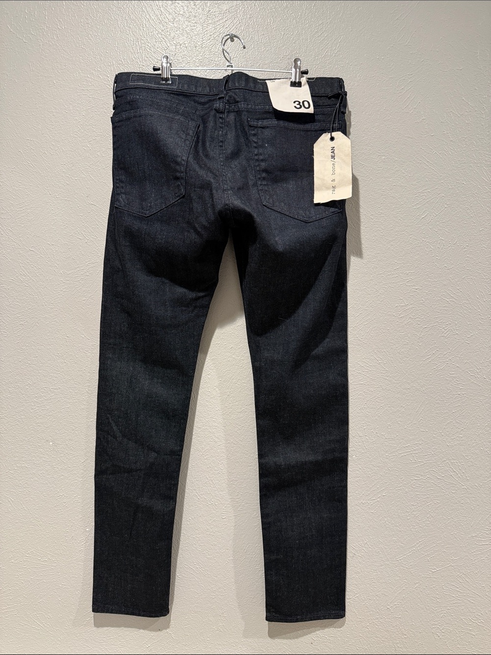 Rag & Bone DRE Jeans in Dark Indigo Blue. Waist 17”. Rise 10”. Inseam 30” - Picture 3 of 5